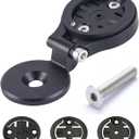 Bike Computer Mount for Garmin Edge Wahoo Elemnt Bryton Out Front Adjustable Bicycle Stem Mount (Black with stem Cap)