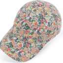 Floral Baseball Cap Cotton Dad Hat Adjustable Print Ball Cap for Women