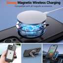 SUPFINE Magnetic for iPhone 15 Pro Max Case (Compatible with MagSafe) (Military Grade Drop Protection) Translucent Matte Shockproof Phone Cover, Black