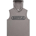 Battle Men's Sleeveless Light Action Hoodie Grey, Small 
