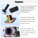 YOXUFA VM22 26mm Carburetor Exhaust Pipe Muffler Stage 2 Kit for Predator 212cc 224cc 196cc Coleman CT200U BT200X Baja MB200 KT196 Go Kart 6.5HP GX160 Engine Parts Mini Bike Throttle Assembly (colour-plated)