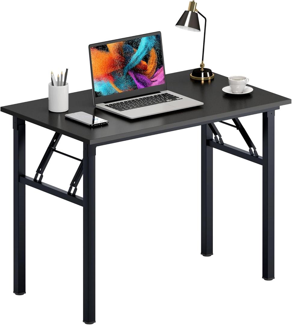 Need Computer Desk Folding Table Writing Desk/Compact Desk/Foldable Desk with BIFMA Certification, No Install Needed, Black AC5CB-100-60 (39inch)