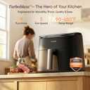 Cosori 9-in-1 TurboBlaze Air Fryer 6 Qt, PFAS-Free Ceramic Coating, 90450F, Precise Heating for Even Results, Air Fry, Roast, Bake, Broil, Dry, Frozen, Proof, Reheat, Keep Warm, 120V, Dark Gray
