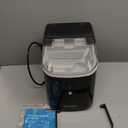 EUHOMY Nugget Ice Maker Countertop with Handle, Ready in 6 Mins, 34lbs Per Day, Removable Top Cover, Auto-Cleaning, Portable Sonic Ice Maker with Basket and Scoop, for Home/Party/RV/Camping (Black)