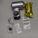 PUR Plus Horizontal Faucet Mount Filtration System with 3-in-1 Lead Reducing Filter, Water Filter for Sink, Lasts 100 Gallons, Compatible with Sinks with External Aerators, Metallic Grey