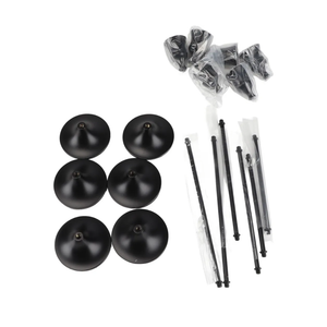 Aramox 3 Piece Candle Holder Set, Vintage Metal with Weighted Anti-Tip Base, Black, Iron and Aluminum, Different Heights, for Wedding Party Home Decor