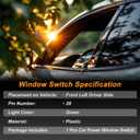 Front Left Driver Side Power Window Switch for Lexus RX330 2005-2006 for Lexus RX350 2007-2009 Window Control Switch No.8404048140/840400E011 Black
