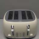 Mueller Retro Toaster 4 Slice with Extra Wide Slots Bagel, Defrost, and Cancel Function, 6 Browning Levels, Dual Independent Controls, Removable Crumb Tray and High Lift Levers, Beige