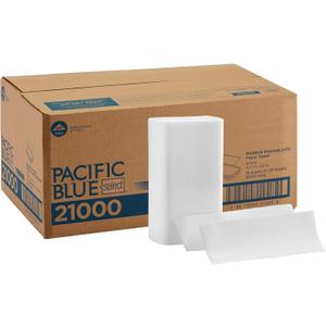 Pacific Blue Select Multifold Premium 2-Ply Paper Towels (Previously Branded Signature) by GP PRO (Georgia-Pacific), White, 21000, 125 Paper Towels Per Pack, 16 Packs Per Case