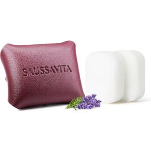 2 x Car Air Freshener Diffuser Provence Lavender Scented 2 Pack, Car Fresheners Vent Clip Leather Design, Car Diffuser Flower Scented for 30 Days Long Lasting WineRed