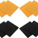 Sibba Square Shoe Heel Pad High Heels Patch Repair Rubber Boot Heel Replacement Caps Shoes Heels Pad 8PCS Sole Repair Tips Stickers Anti-Slip Shoe Caps Savers Square Sole Protectors Pads for Womens