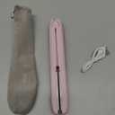 Cordless Hair Straightener, Portable Flat Iron 4 Temperature Options and 20S Fast Heating, Long-Life Battery Ceramic Hair Straightener, Travel Size USB Rechargeable (Pink)