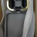 HMASYO Couch Cup Holder Tray - Silicone Sofa Armrest Table Couch Drink Holder and Tray Organizer for Remote Snacks Cellphone, Anti-Spill Anti-Slip Design, Mother`s Day Gifts for Mom Grandma (Beige Grey)