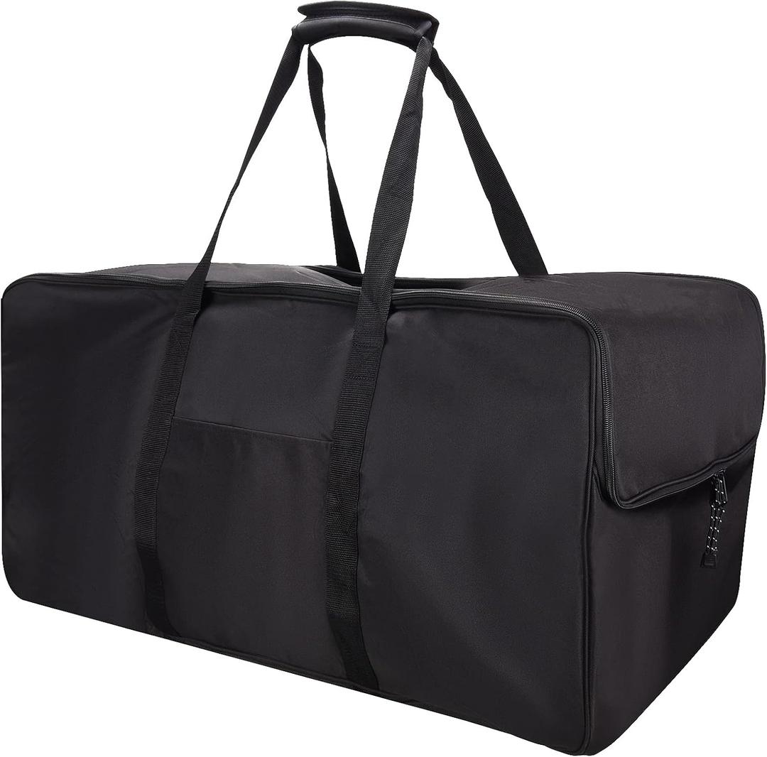 Golf Push Cart Bag 3 Wheel Folding Carry Bag for Push Carts Cover Protector Black Extra-Large Capacity Cover Collapsible