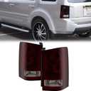 Tail Lights Assembly Compatible with Honda Pilot 2009 2010 2011 2012 2013 2014 2015 Driver and Passenger Side Rear Lamps (Smoke Red)