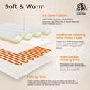 Electric Heated Mattress Pad Queen Size Dual Control Bed Warmer, Deep Pocket, Side Storage Pouch for Controller, Machine Washable, 3D Air Layer Fabric, 60"x80", Grey