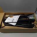 zoegi 4 Pack 10Ft String Light Poles, Light Poles for Outside Lights with Fork, Outdoor Brackets Hanging Lights, Metal Stand for Deck Patio, Backyard, Wedding, Deck, Party