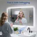 STARLEAD 24"x32" LED Bathroom Mirror with Bluetooth Speaker, 3 Color Temperature, Stepless Dimming, Anti-Fog, Touch Control, Wall-Mounted Vanity Mirror, Vertical or Horizontal