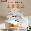 4-in-1 Bathroom Exhaust Fan with Dual-Mode Heater and LED Light, 110 CFM Quiet Ceiling Vent Fan, 1300W Heating Power, 1.0 Sone Ultra Silent Bath Fan with Light, Ventilation, and Remote Control, Medium