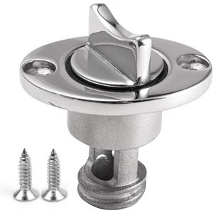 Oval Garboard Drain Plug,Marine 316 Stainless Steel Drain Plug Fits 1" Hole,with Waterproof O Seal Ring,Boat Transoms Garboard Drain Plug