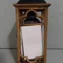 Large Farmhouse Decorative Wooden Lantern Set of 2, Rustic Brown Floor Lanterns, Indoor/Outdoor Hurricane Lanterns for Home Decor (No Glass)