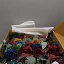 Ling's moment 17.5" Tall Free Standing Artificial Flowers Arrangements 2 pcs Wedding Aisle Runner Chair Decorations Dusty Blue & White Centerpieces for Ceremony Reception Rose Floral Party Outdoor