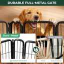 FXW Dog Gate Extra Wide Designed for Indoor Use, Adjustable Width Up to 83-inch Wide (40" H 3 Wire Panels for Medium and Large Dogs),  Black, Up to 83" W【2 Panels + 1 Door】, 40"H