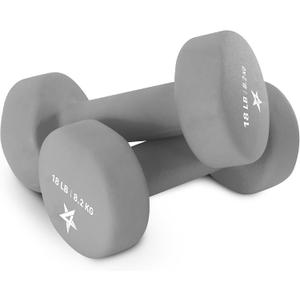 Yes4All Dumbbells Neoprene with Non Slip Grip  Great for Total Body Workout Weight: 18lb Set of 2