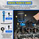 Upgraded Pneumatic Injector Removal Tool for Most Diesel Engines, 27PCS Diesel Injector Extractor with Handle, Pneumatic Hammer, 22 Different Adapters Labor-Saving Air Vibration Injector Puller