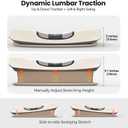 Quadruple Fusion Lower Back Massager for Back & Sciatica Pain Relief, Back Stretcher for Spinal Decompression, Lumbar Traction Device with Rocking Stretch & Height Adjust, Relaxation & Exercise Gift