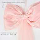 13Pcs Large Pink Pearl Silk Satin & Tulle Bow Coquette Decor,17x55 Inch Giant Bow with 12 Small Satin Bows, DIY Photo Backdrop Wall Hanging Decor for Wedding Bridal Baby Shower Birthday Girl Room