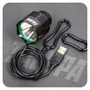 No Charge Infinite Energy Unlimited Battery Replaceable Super Bright 850 Lumen Bike Front Head Light Headlamp Night Riding Waterproof IPX6 3 Mode Bicycle Light Flashlight T6 Black USB DC