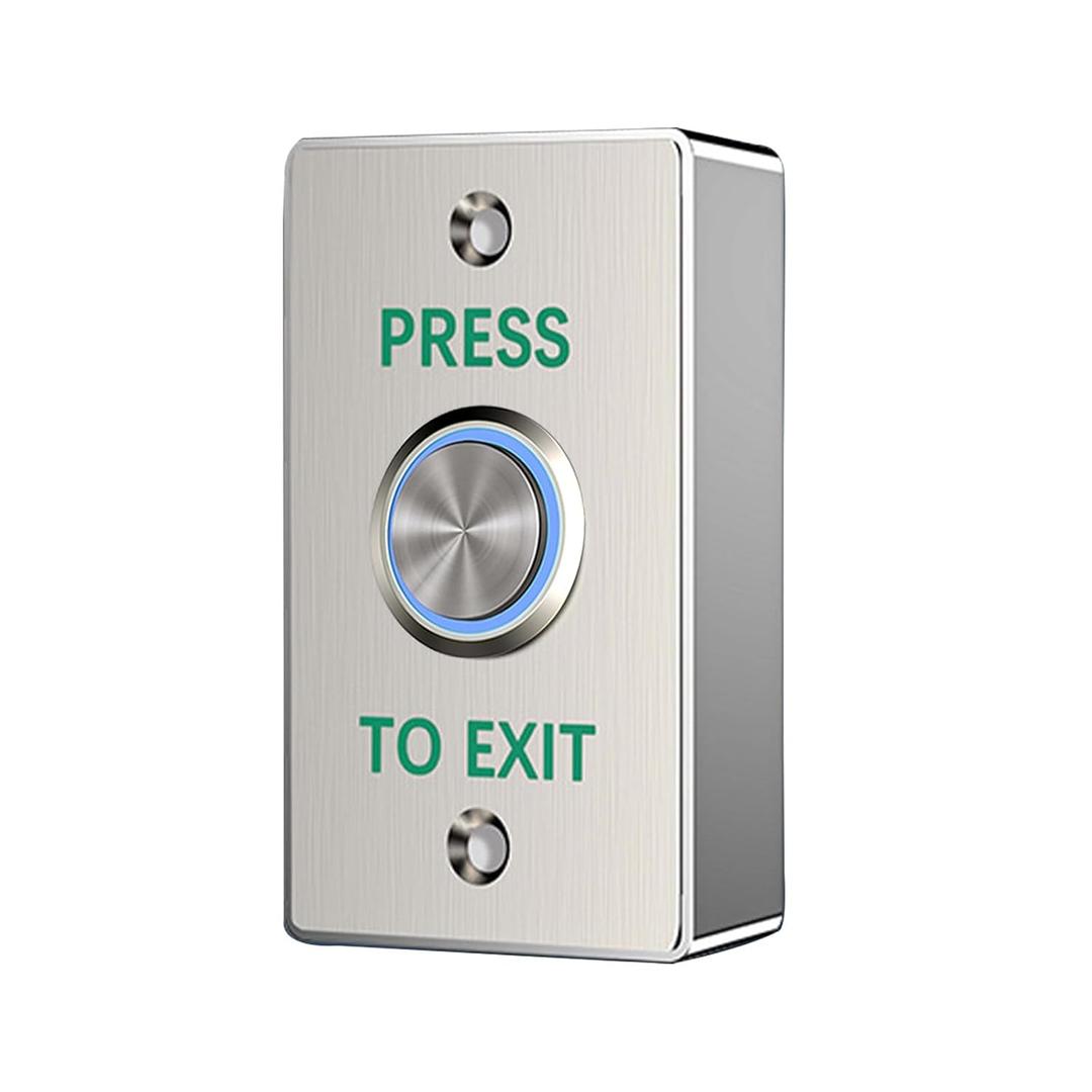 Push to Exit Button with Back Mount Box IP67 Waterproof Stainless Steel LED Light NO/NC Press Exit Switch