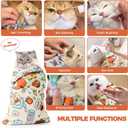 Cat Grooming Wrap, Cat Grooming Supplies for Cutting Nails, Cat Restraint for Nail Clipping to Anti-Scratch/Runaway/Bitten, Cat Swaddle Wrap for Calming & Holding Cat (XL (Within 18lbs)) (27.6''*27.6''(18Ibs))