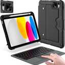 Nillkin for iPad A16 11th 10th Generation Case with Keyboard, Slide Camera Cover, Protective Detachable Wireless Keyboard with Pencil Holder and Trackpad for iPad 11 in A16 2025 10th Gen 10.9 in 2022