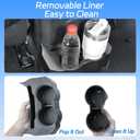 2-in-1 Jeep Rear Cup Holder with Removable Anti-Slip Pad and Dual Drink Tray, Floor Console Mounted Organizer with OEM-Style Fit, Easy to Install, Compatible with Jeep JL JLU & Gladiator JT 20182026