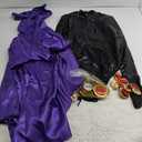 miccostumes Women's Costume Magical Girl Cosplay Fighting Bodysuit Full Set With Purple Hooded Cloak Medium