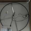 QIYIMEILUX 31.5 inch Large Moon Wall Sconce Plug in Dimmable Modern LED Wall Light with Remote Control 41W Black Wall Lamp Indoor Wall Mounted Lighting Ceiling Light for Living Room Bedroom