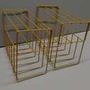 Hair Color Organizer for Salon - 2 PCS Metal Hair dye Tube Racks Storage Wall Mounted Cabinet (Gold)