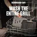 George Foreman Fully Submersible Grill, NEW Dishwasher Safe, Wash the Entire Grill, Easy-to-Clean Nonstick, Black/Grey