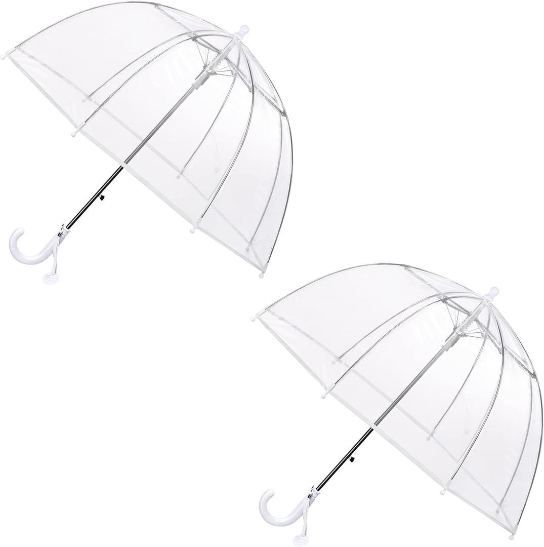 RONIARE Kids Clear Bubble Umbrellas for Rain Dome Windproof Umbrella for Kid Girls and Boys