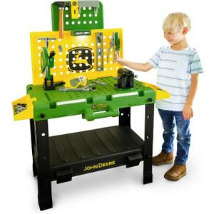 John Deere Kids Workbench, Power Tools Workshop, Build Your Own Toy Tool Box with 39 Realistic Toy Tools and Accessories, 5+