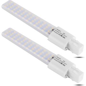 GX23 LED Light Bulb 6W Replacement 13W CFL LED Stick PL Bulb GX23-2 Pin Base, 3 Color Selectable 3000K/4200K/6000K 360 Beam, Driven by 120-277V and CFL Ballast, 2 Pack (3 Color, GX23 6W)