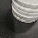 Gusto Nostro White Marble Coasters Set of 6 with Non-Slip Backing - Luxury Natural Stone Coasters for Drinks - Genuine Marble Kitchen Accessories, Round Stone Coaster for Kitchen Counter, Coffee Table