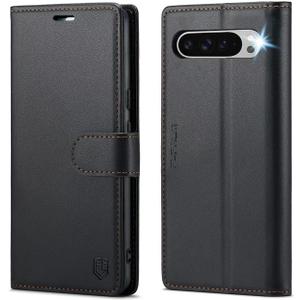 Wallet Case for Google Pixel 10 Pro XL 5G, RFID Blocking Credit Card Holder, PU Leather Folio Flip Kickstand Protective Shockproof Cover for Pixel 10 Pro XL(Black)