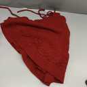 Knitted Christmas Tree Skirt 48 inches - Red Cable Knit Christmas Tree Skirt - Thick Rustic Farmhouse Christmas Tree Skirt Decorations - Xmas Holiday Home Party Decor(Burgundy)