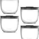 S'well Tritan Prep Bowl Set of 4, 10oz, Makes Meal Prep Easy And Convenient, Leakproof Lids, Microwavable and Dishwasher Safe, BPA Free (Clear)