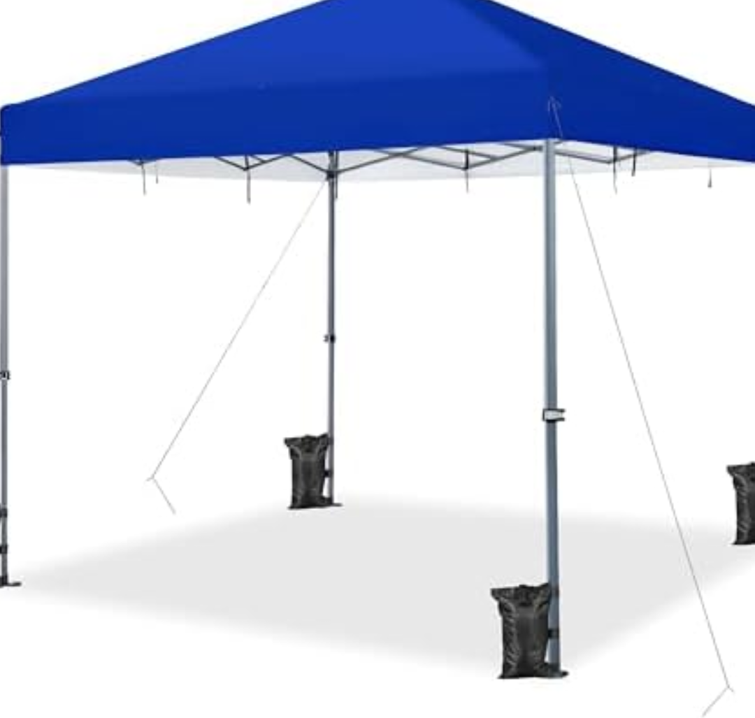 Yaheetech 12x12 Pop Up Canopy Easy Set-up Tent, Portable Outdoor Canopy Instant Tent, Commercial Gazebo with Wheeled Carry Bag Blue