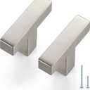 20 Pack Brushed Nickel Cabinet Pulls, 2 Inch Cabinet Door Handles with Single Hole, Square Kitchen Hardware for Doors, Drawers & Cupboards,Silver Stainless Steel Knobs
