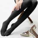 VERO MONTE 80D Opaque Tights For Women - 80 Denier Pantyhose Solid Opaque Tights (Small-Medium, [Pack of 2] Black & Nude - Excellent Stretch - Opaque & Form Fitting)